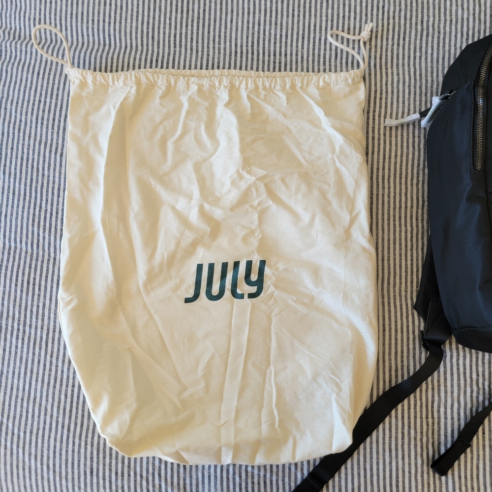 Sleek Black Men's Backpack by July - Picture 8 of 8